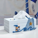 Mediterranean Style Blue And White Tissue Boxes Paper Napkin Box