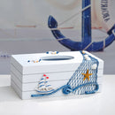 Mediterranean Style Blue And White Tissue Boxes Paper Napkin Box