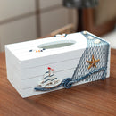 Mediterranean Style Blue And White Tissue Boxes Paper Napkin Box