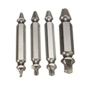 Drillpro 4PCS Double Side Damaged Screw Extractor Out Remover Bolt Stud Tool