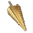 Drillpro 6-35MM Titanium Coated Step Cone Drill Bit HSS 13 Steps Hex Shank