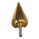Drillpro 6-35MM Titanium Coated Step Cone Drill Bit HSS 13 Steps Hex Shank