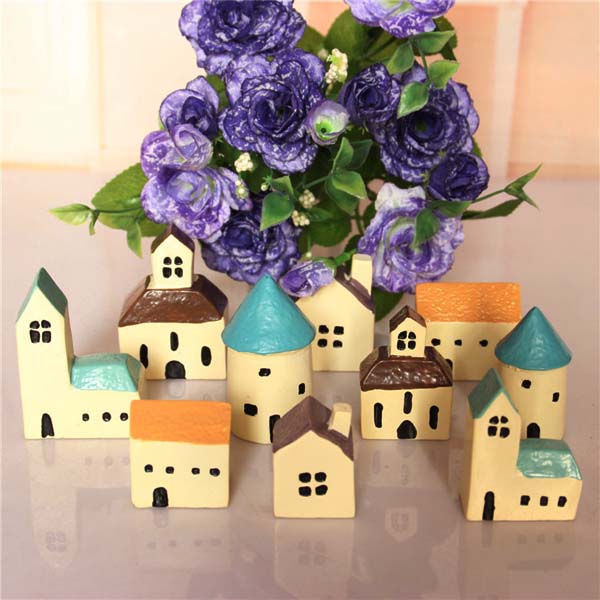 DIY Eco Bottle Decorations Resin House Castle Garden Micro Landscape