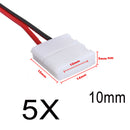 5x10mm 5050 LED Light Strip to Wire Connector PCB Adapter 2Pin White