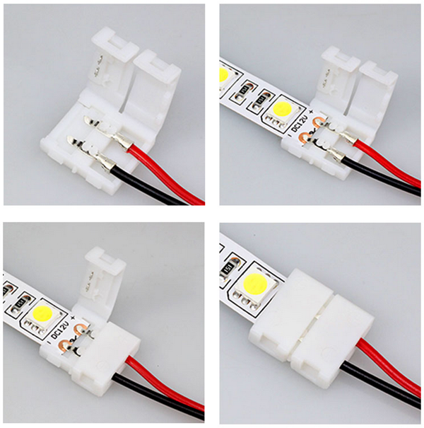 10x2-Pins Connector For Led Strip Wire 3528/5050 With PCB Ribbon