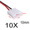 10xNew 2-Pins Connector For Led Strip Wire 3528/5050 With PCB Ribbon