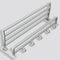 Alumimum Folded Silver Bath Towel Shelf Washcloth Rack Holder With 5 Hooks