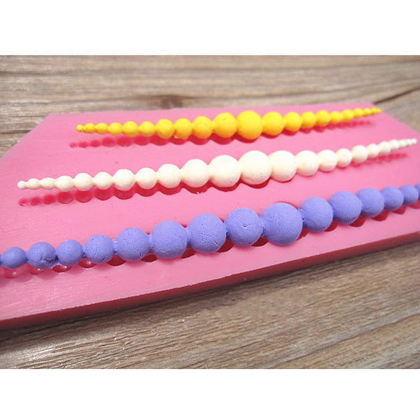 3D Pearl Necklace Silicone Fondant Mold Cake Decorating Mould