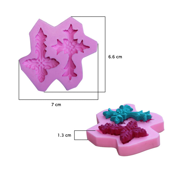 Cross Silicone Fandant Mold Chocolate Polymer Clay Mould