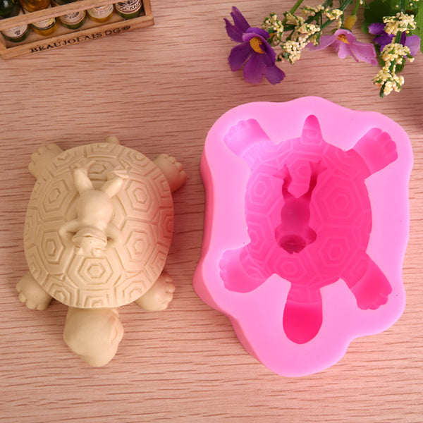 3D Tortoise Frog Silicone Fandant Mold Chocolate Soap Mould