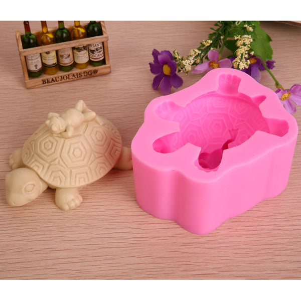 3D Tortoise Frog Silicone Fandant Mold Chocolate Soap Mould