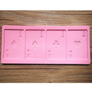 Poker Cards Silicone Fandant Mold Chocolate Polymer Clay Mould