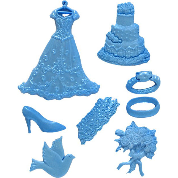 Bride Wedding Dress Silicone Fandant Mold Chocolate Polymer Clay Mould