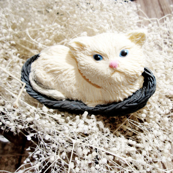 3D Cat Silicone Fondant Mold Chocolate Polymer Clay Mould