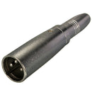 3 Pin XLR Male Plug A Female Socket 6.35mm MONO Mic Cable Adapter