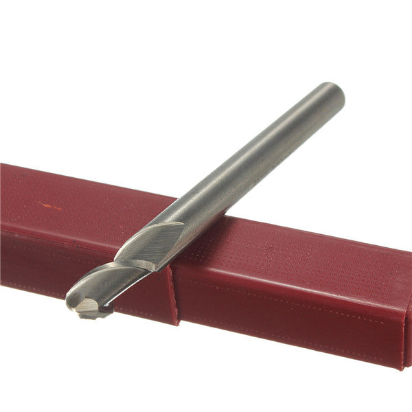 6mmx6mm HSS Straight Shank 2 Flute Ball Nose End Milling Cutter