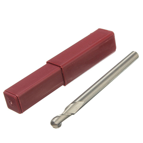 6mmx6mm HSS Straight Shank 2 Flute Ball Nose End Milling Cutter