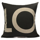 Linen Love Sofa Waist Throw Pillow Case Cushion Cover Home Decor