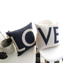 Linen Love Sofa Waist Throw Pillow Case Cushion Cover Home Decor
