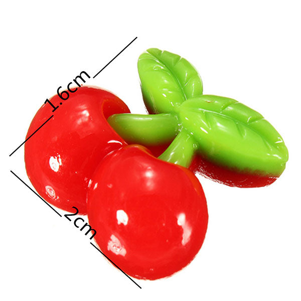 DIY Miniature Simulation Cherry Ornaments Potted Plant Garden Decor