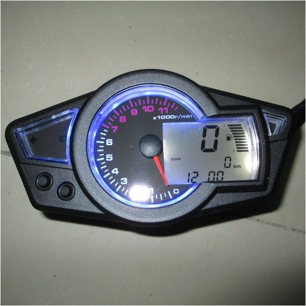 Waterproof Universal Motorcycle LCD Digital Odometer Speedometer