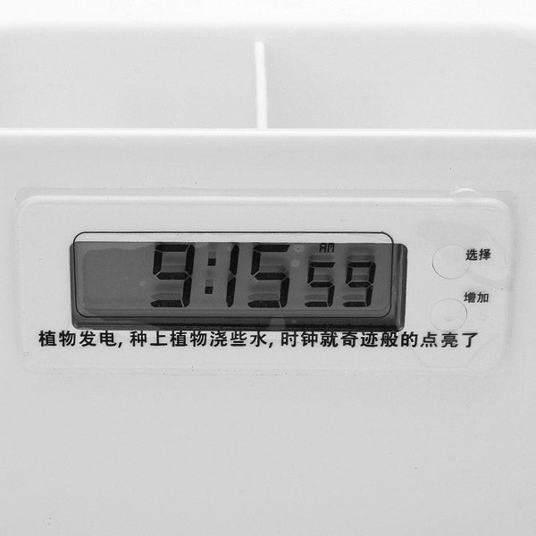 Mini Power Station Creative DIY Plant Digital Clock Desktop Potting