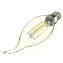 E14 4W Pure/Warm White Edison Filament LED COB Flame Lamp 220-240V