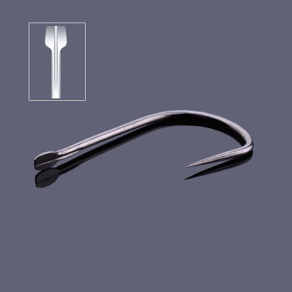 ZANLURE 10PCS Barbless Fishing Hooks Single Fishing Hooks