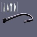 ZANLURE 10PCS Barbless Fishing Hooks Single Fishing Hooks