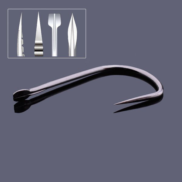 ZANLURE 10PCS Barbless Fishing Hooks Single Fishing Hooks