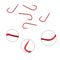 ZANLURE 10PCS Barbless Red Fishing Hooks Single Fishing Hooks