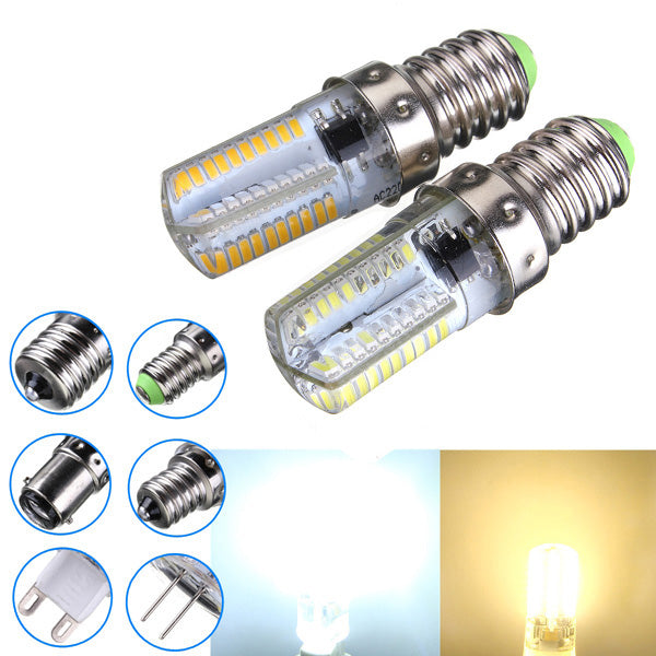 Dimmable E14 3W White/Warm White 3014SMD LED Bulb Silicone 220-240V