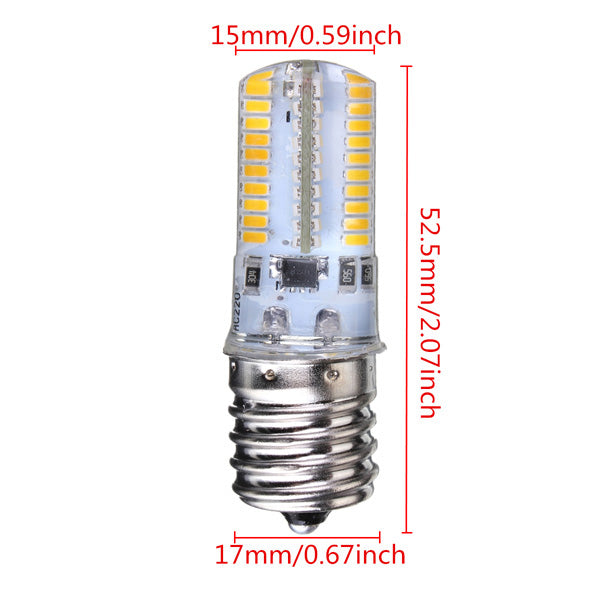 Dimmable E17 3W White/Warm White 3014SMD LED Bulb Silicone 110-120V