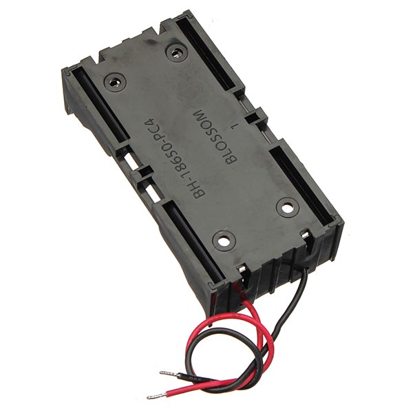 DIY DC 7.4V 2 Slot Double Series 18650 Battery Holder Battery Box With 2 Leads ROHS Certification