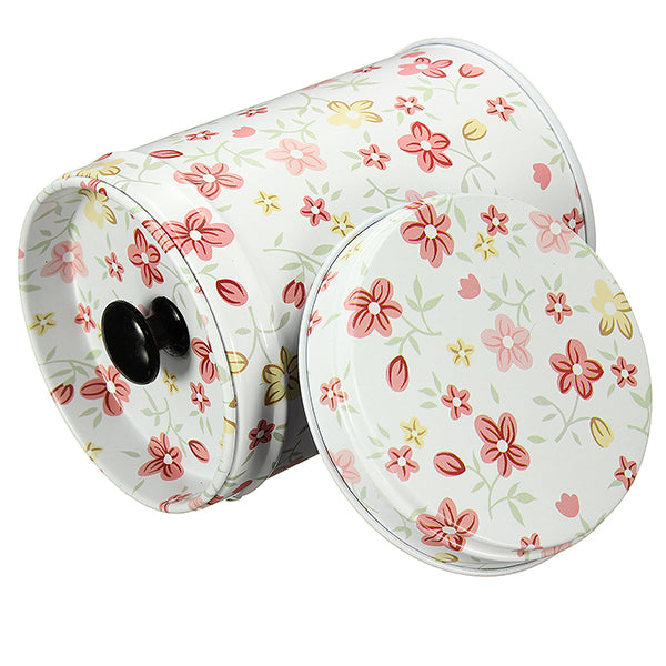 Double Cover Cylinder Tea Boxes Food Storage Caddy Tins Canister