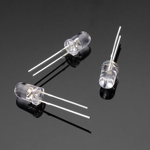 500pcs 20Ma F5 5MM Transparent Ultra Bright White LED Diode