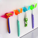 Multifunction Suction Leaf Shape Toothbrush Shaver Sundries Holder