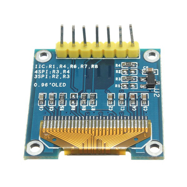 7Pin 0.96 Inch IIC/SPI Serial 128x64 White OLED Display Module