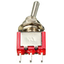 Red 3 Pin ON-ON SPDT Mini Toggle Switch AC 6A/125V 3A/250V