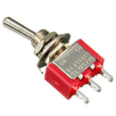 Red 3 Pin ON-ON SPDT Mini Toggle Switch AC 6A/125V 3A/250V
