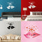 Love Kiss Lips Hearts Pattern Mirror Wall Art Stickers