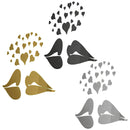 Love Kiss Lips Hearts Pattern Mirror Wall Art Stickers