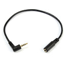 15cm Stereo 3.5mm 90 Right Angle Male to Female Audio Cable