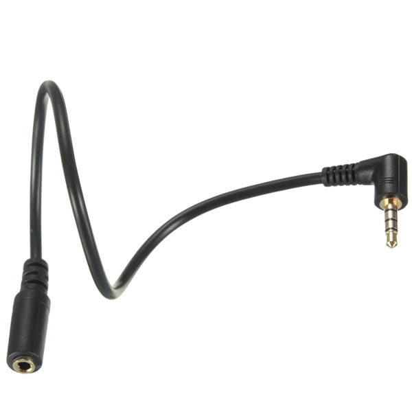 15cm Stereo 3.5mm 90 Right Angle Male to Female Audio Cable