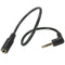 15cm Stereo 3.5mm 90 Right Angle Male to Female Audio Cable