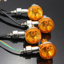 4pcs Universal Motorcycle Turn Signal Light Indicatior Lamp Amber Bulb