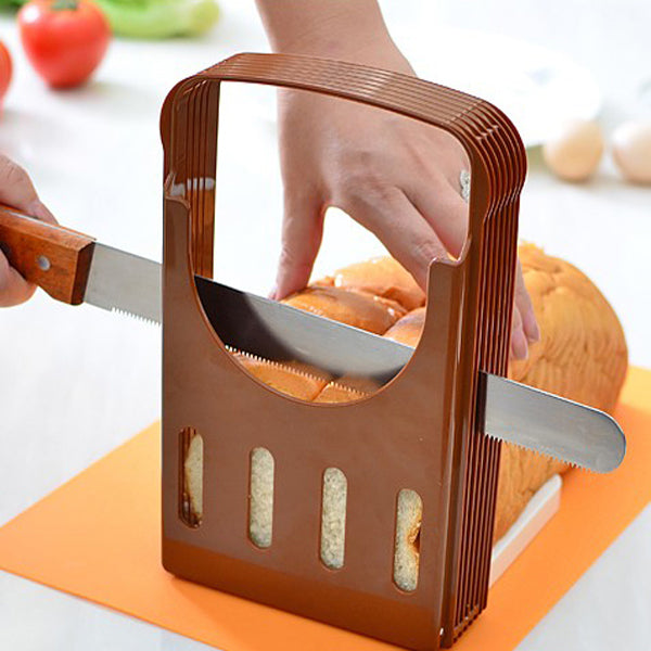 Bread Cut Loaf Toast Slicer Cutter Slicing Guide Kitchen Tool