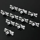 10xCar Roof Rain Gutter Moulding Trims Fastener Clips For BMW E46