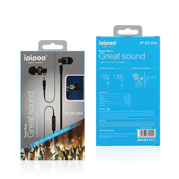 IPIPOO DC2Hi In-ear Super Bass Stereo With Mic Headphones Earphone