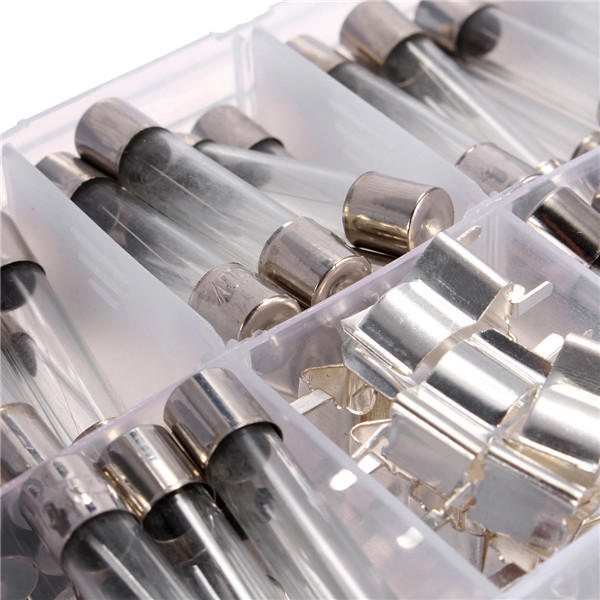 72pcs M6*30mm Glass Tube Fuse Assorted Kit 0.5/1/23/5/10/15/20/30 AMP
